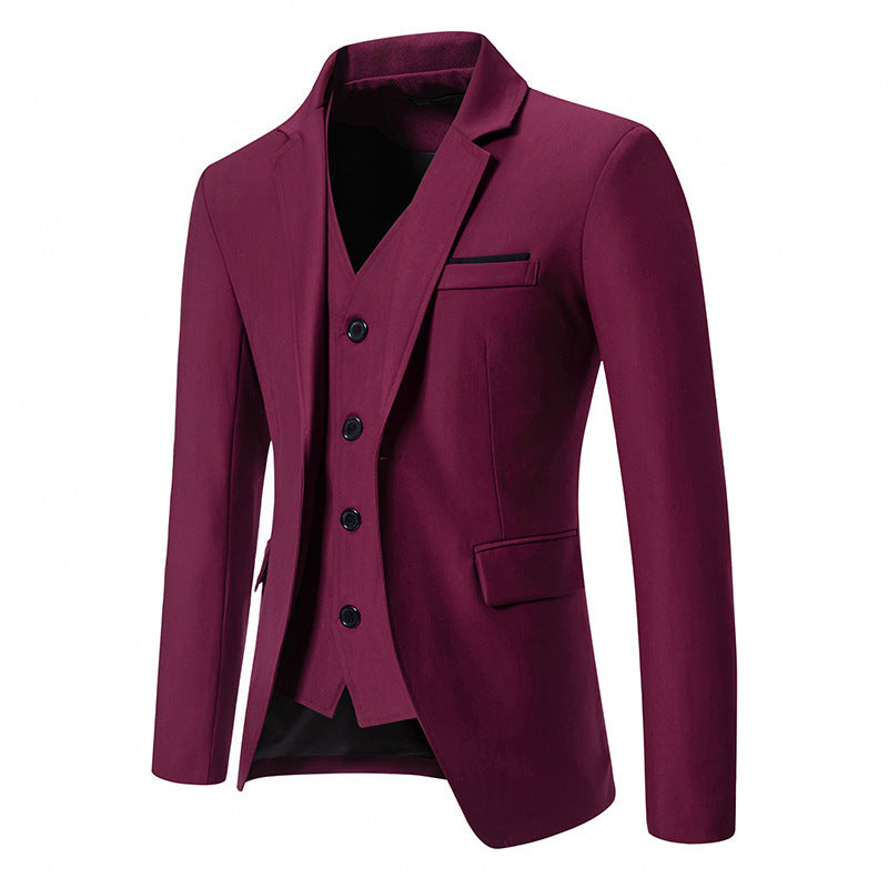 Men's Color Matching Small Suit – Slim Fit Casual Jacket