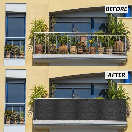 Heavy Duty 4ft x 12ft Privacy Fence Screen – Black Mesh Shade Cloth with 90% UV Protection