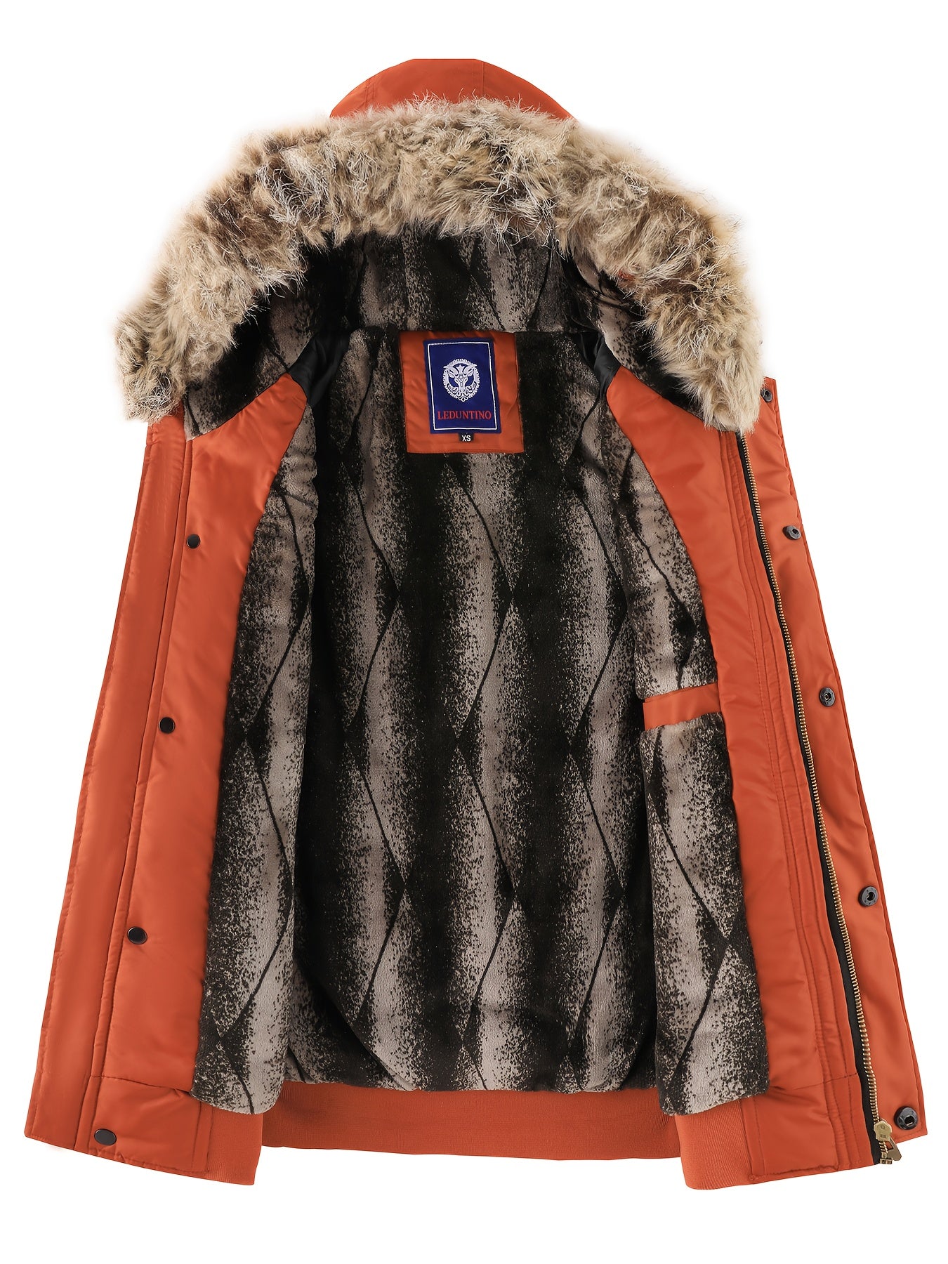 Men’s Insulated Winter Jacket with Detachable Fur Hood
