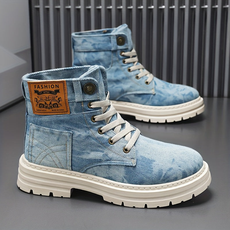 Zhenyuezu Men’s Casual Streetwear Ankle Boots