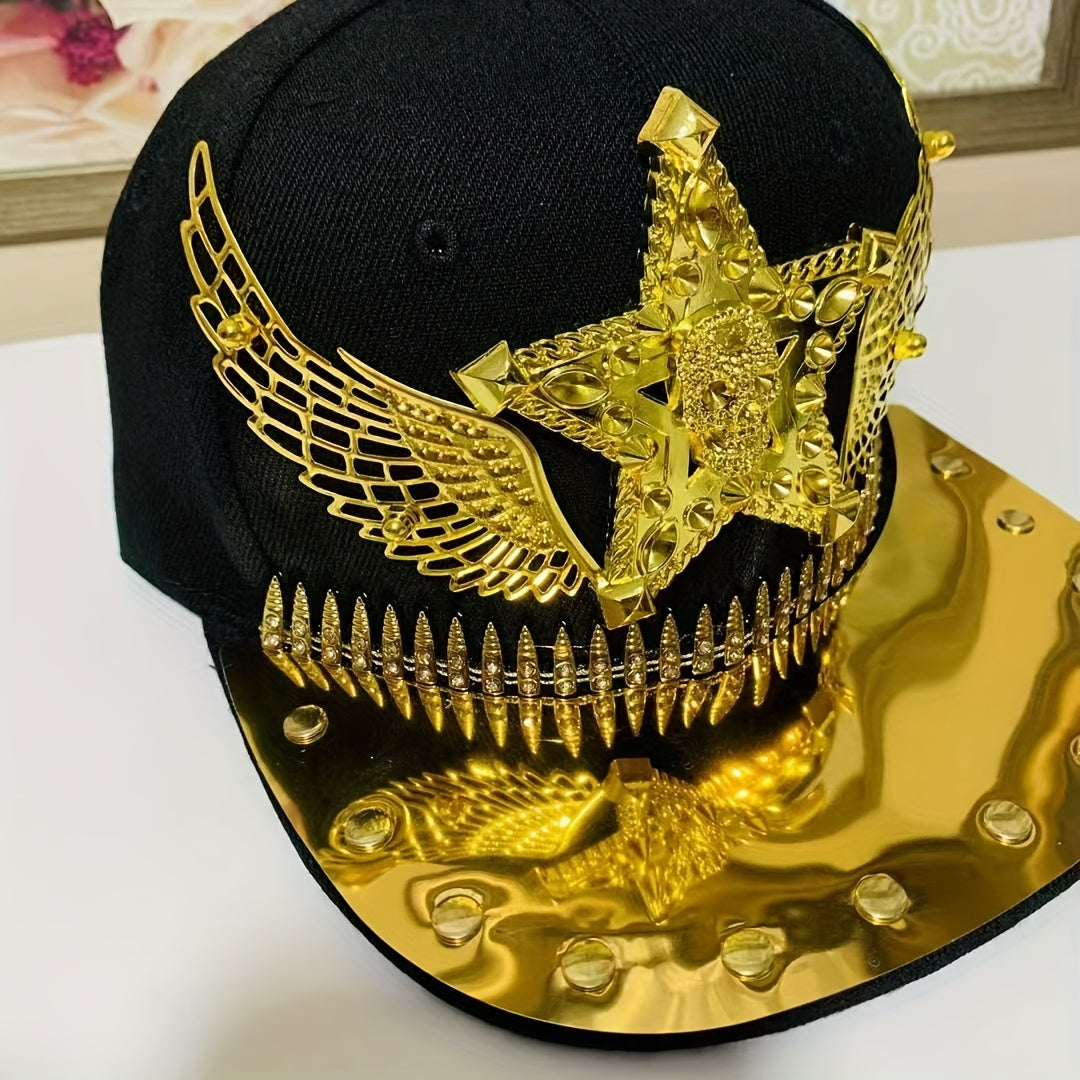Hip Hop Punk Riveted Baseball Cap – Unisex Streetwear Statement