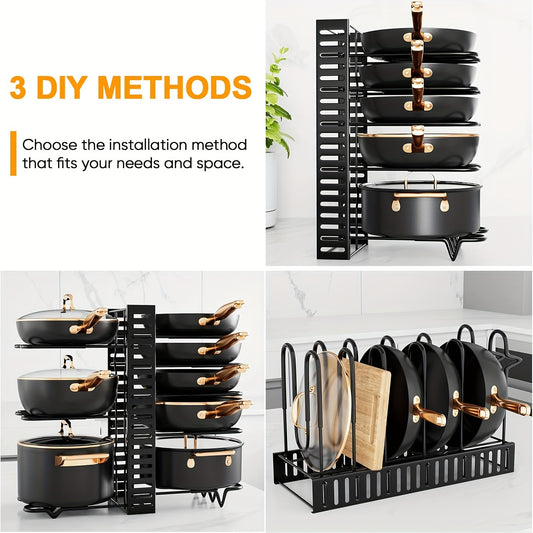 8-Tier Pot & Pan Organizer Rack