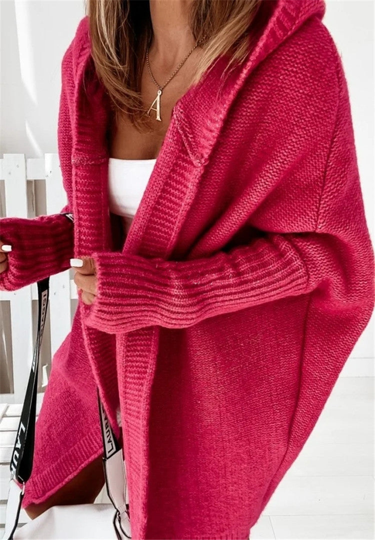 Loose V-neck Button Cardigan Fall Winter Fashion Single Breasted Knitted Sweater Top Women's Clothing