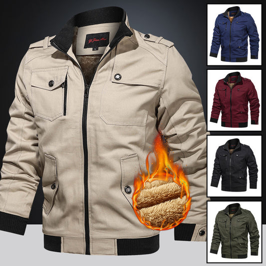Stay Stylish & Warm: Korean-Inspired Fleece-Lined Flight Jacket