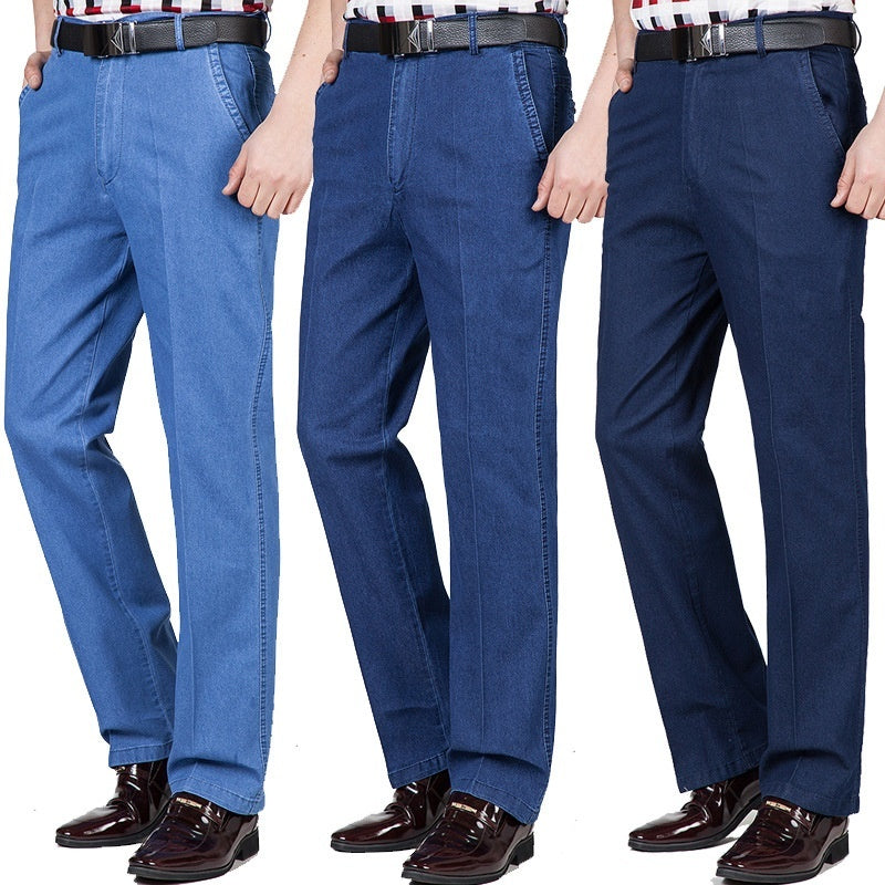 Men's High Waist Loose Casual Denim Jeans