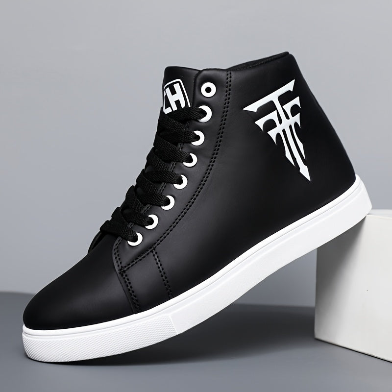 Stylish High-Top Sneakers – Men’s Casual Lace-Up Footwear