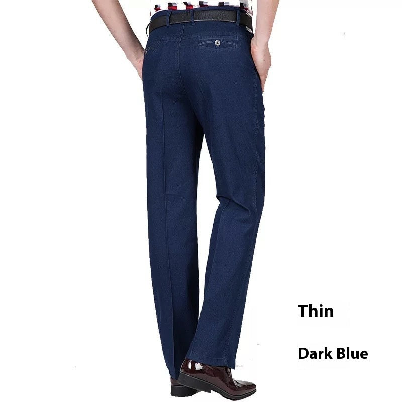 Men's High Waist Loose Casual Denim Jeans