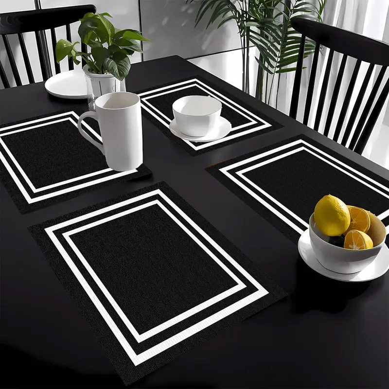 Luxury Gold Marble Table Placemats (Set of 4 or 6) – Non-Slip