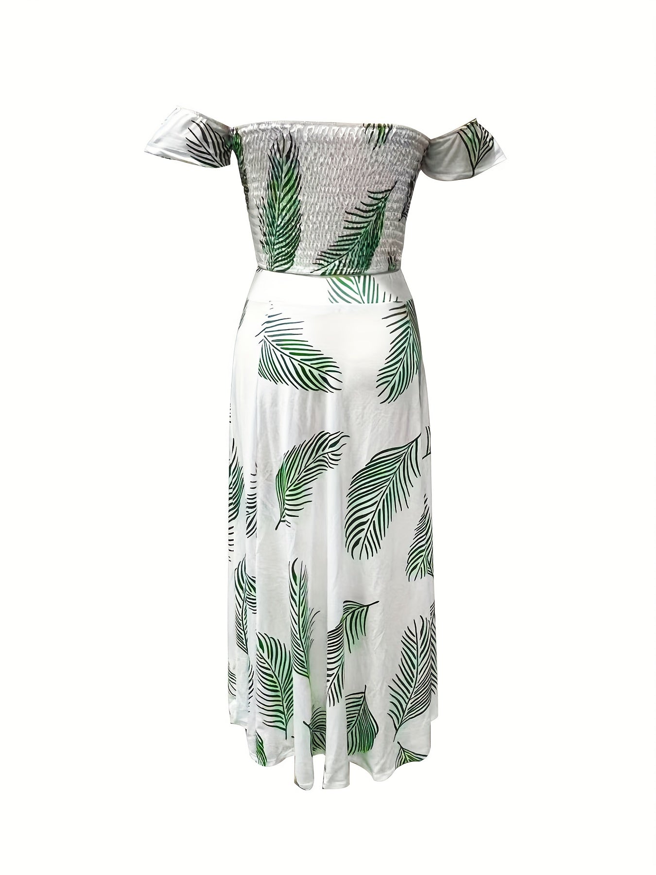 Boho Plants Print Vacation 2-Piece Set