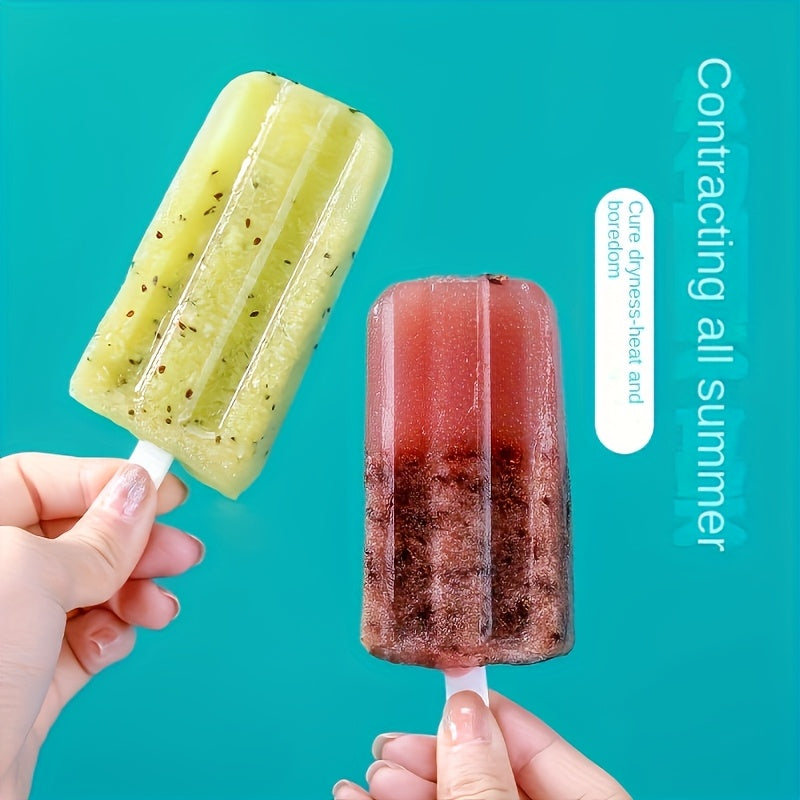 4pcs Ice Cream Mold Set – Reusable DIY Popsicle Maker for Summer Fun