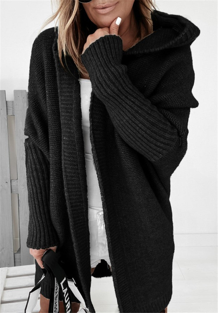 Loose V-neck Button Cardigan Fall Winter Fashion Single Breasted Knitted Sweater Top Women's Clothing