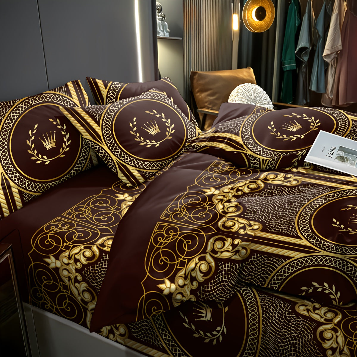 3-Piece Nordic European Floral Print Bedding Set