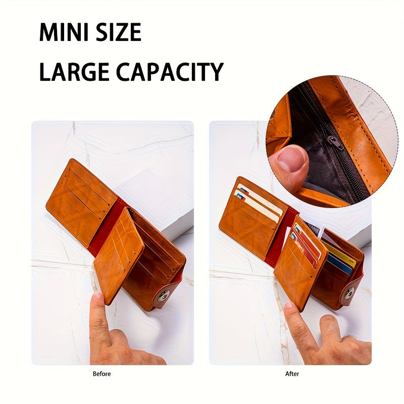 Vintage-Inspired Wallet Featuring $100 Bill Design – Sturdy Black & Brown Coin Purse for Men & Women