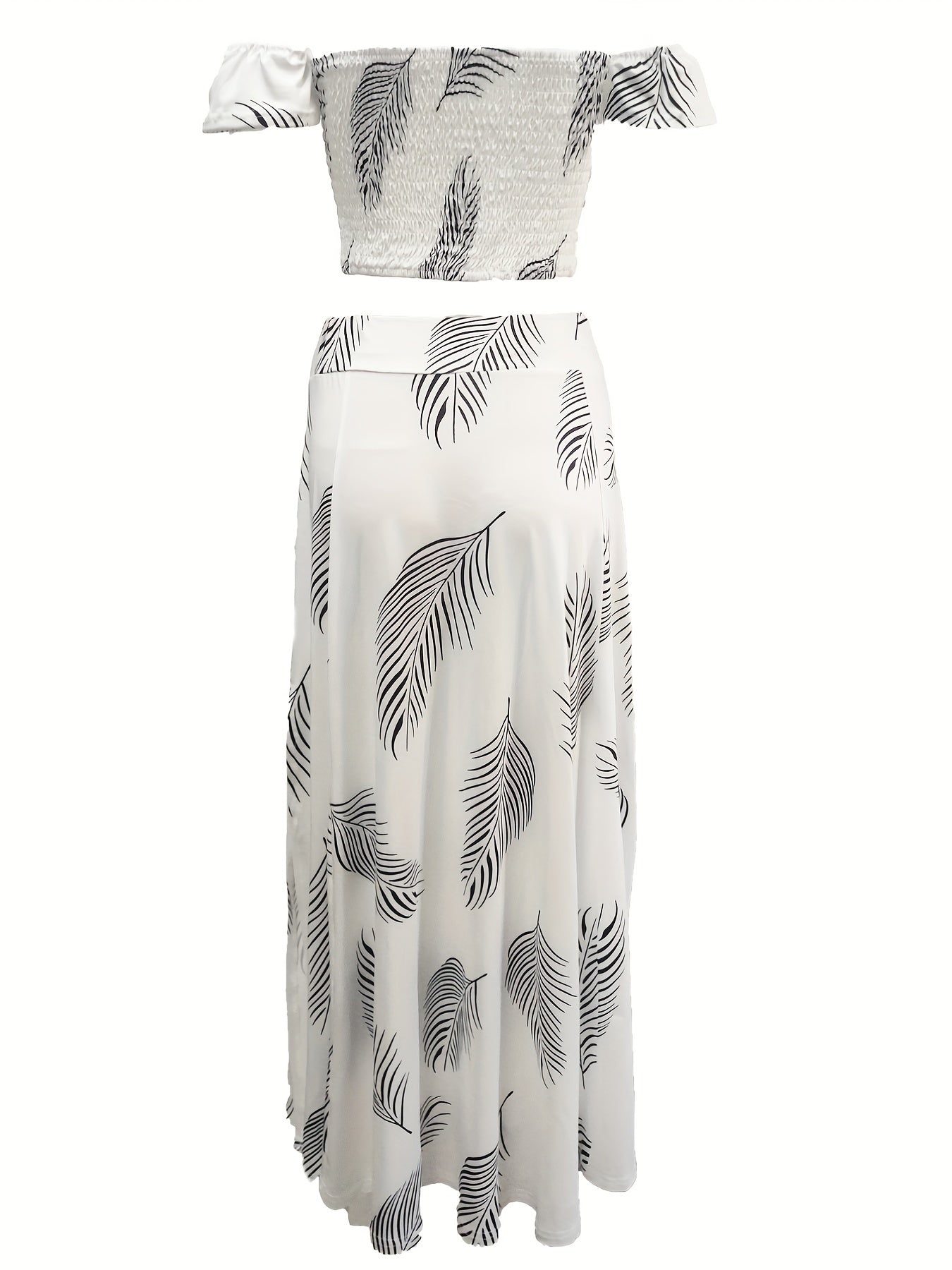 Boho Plants Print Vacation 2-Piece Set