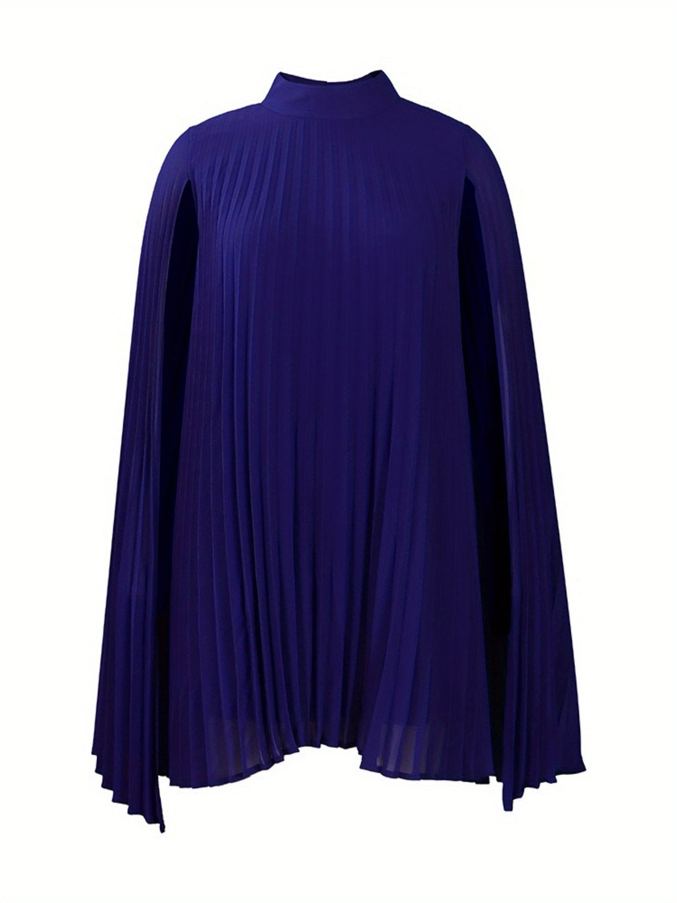 Plus Size Women's Dress – Temperament Fashion Chiffon Pullover Cape Bat Sleeve Dress