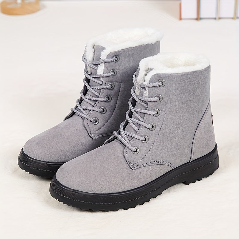Slip-Resistant & Plush Lined Women's Winter Snow Boots – Black B