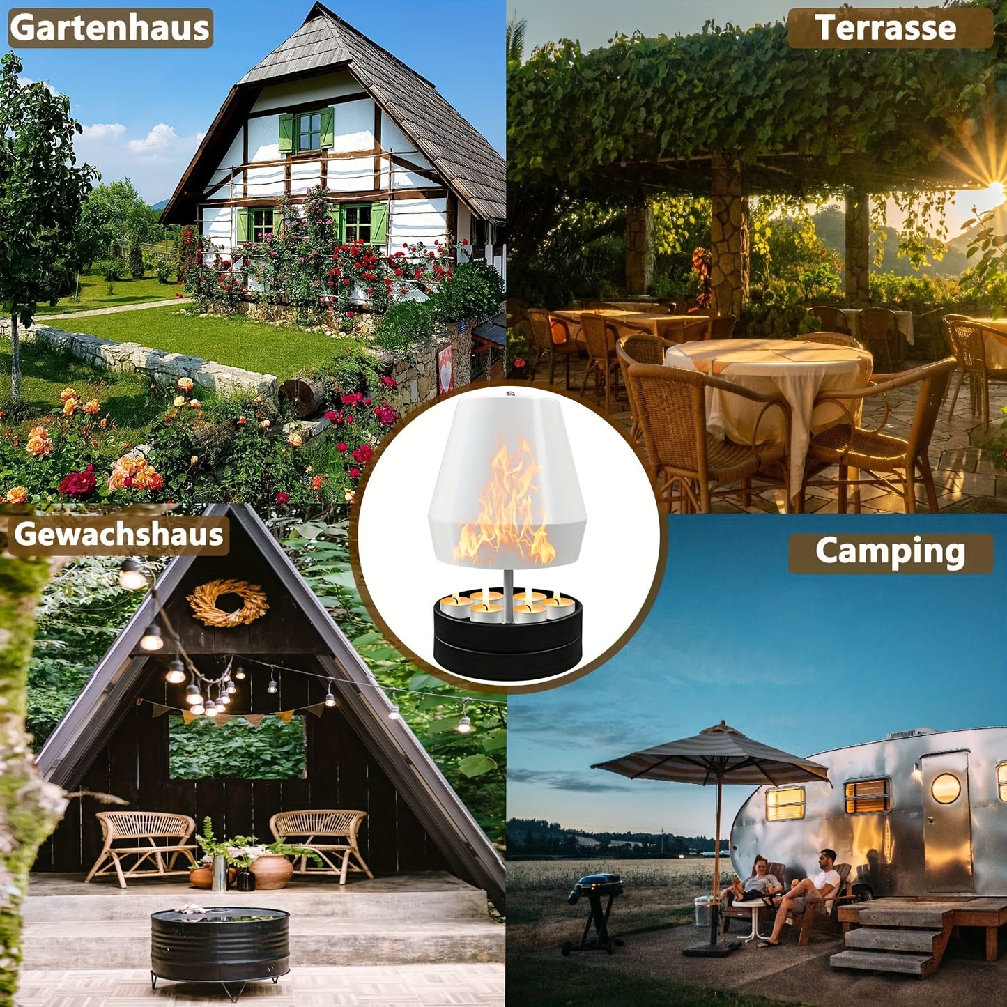 1 Multifunctional Portable Outdoor Indoor Heater with Candle Holder and Hand Warmer Function