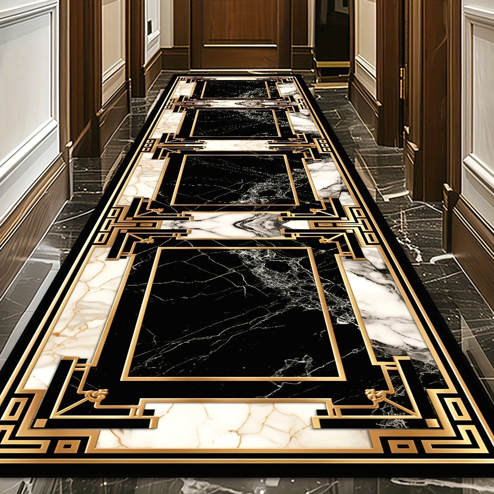 Golden Diamond Velvet Carpet – Non-Shedding | 1 Piece