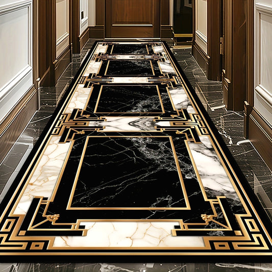 Golden Diamond Velvet Carpet – Non-Shedding | 1 Piece