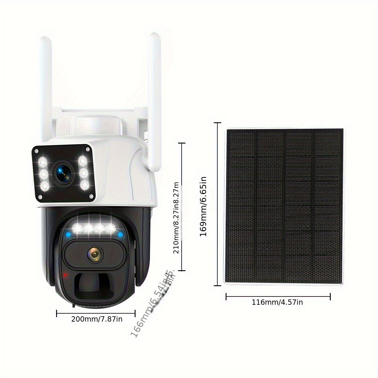 7pcs Hawkray Solar-Powered Wireless Outdoor Security Cameras