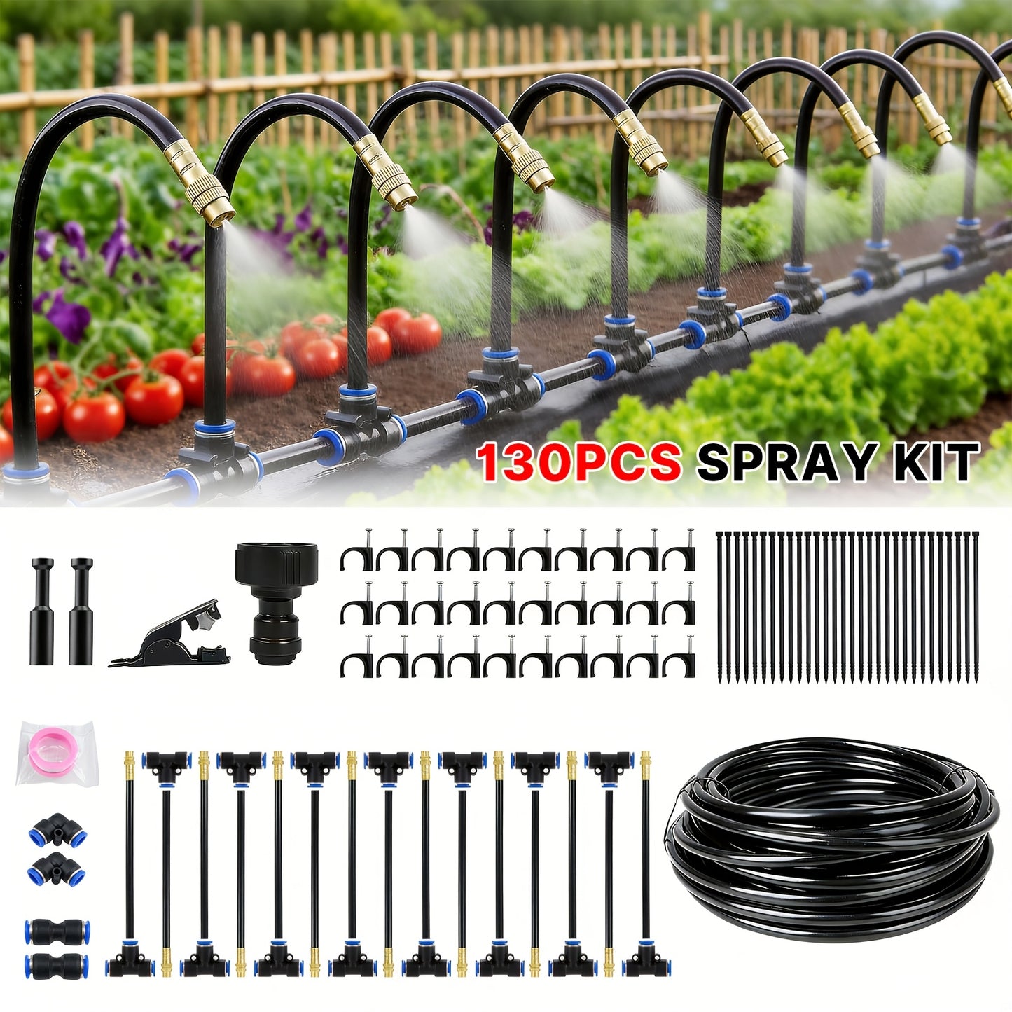 Automatic Drip Irrigation System Kit (70/100/130 PCS)