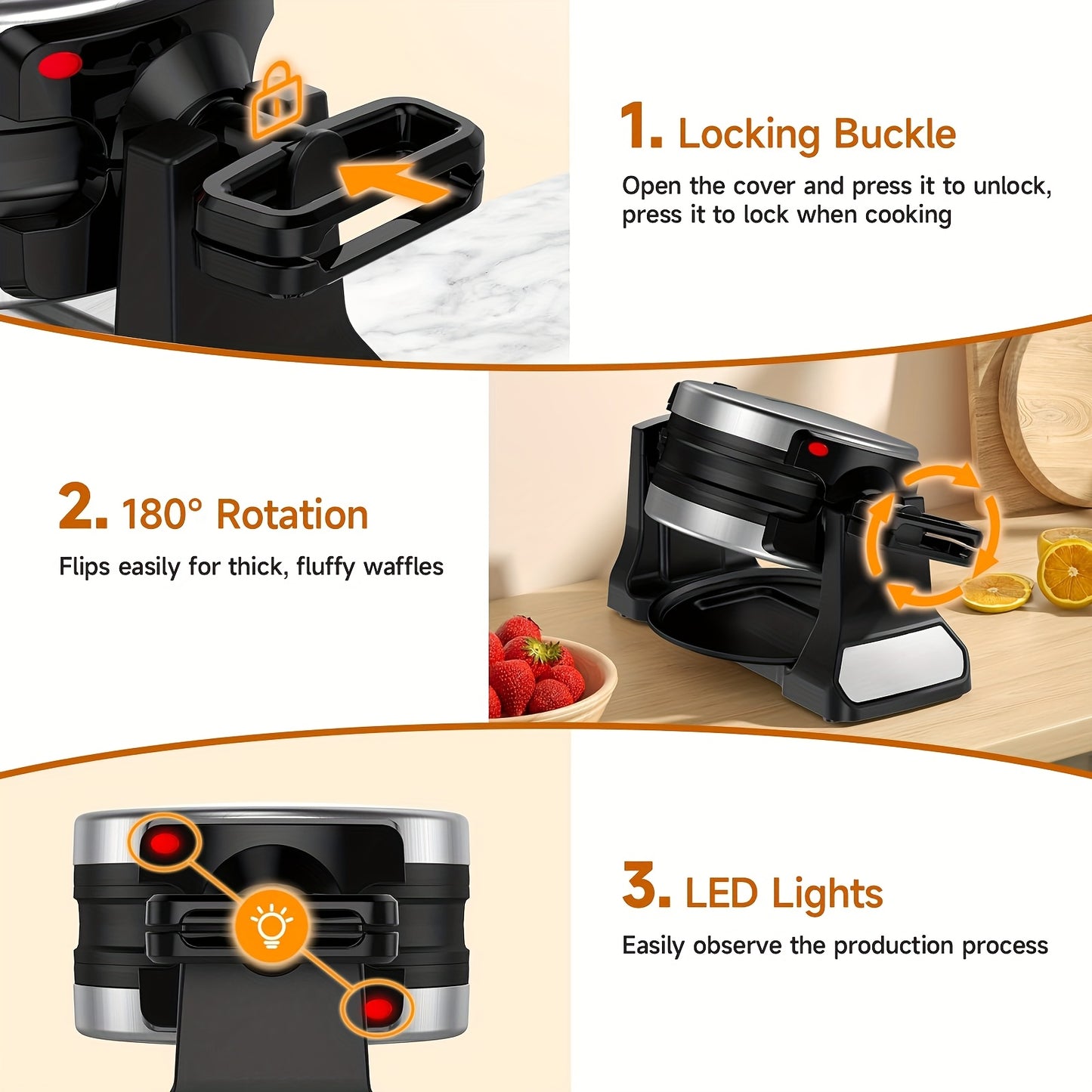 Double Belgian Waffle Maker
