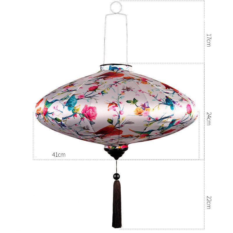 Chinese Style Fabric Lantern Balcony Waterproof Antique
