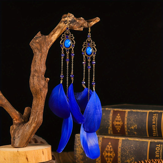 1 Pair Synthetic Zirconia Delicate Bohemian Multi-Color Champagne Golden Women’s Earrings