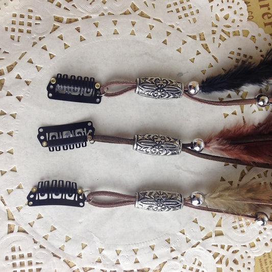 Indian Chicken Feather Hair Clip BB Clip Feather Jewelry Ethnic Style
