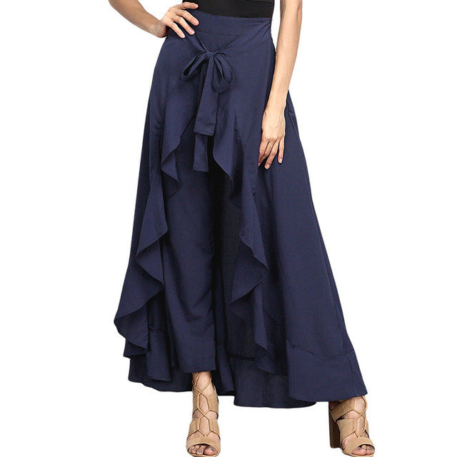 Women's Casual Ruffle Drawstring Pants