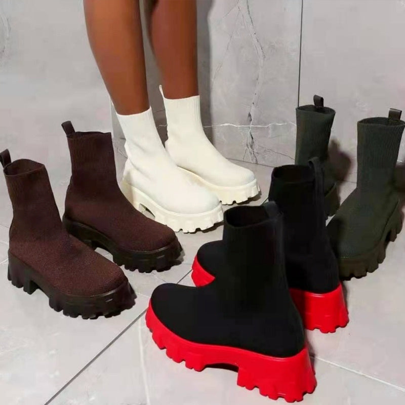 Women's Thick-Soled Short Boots