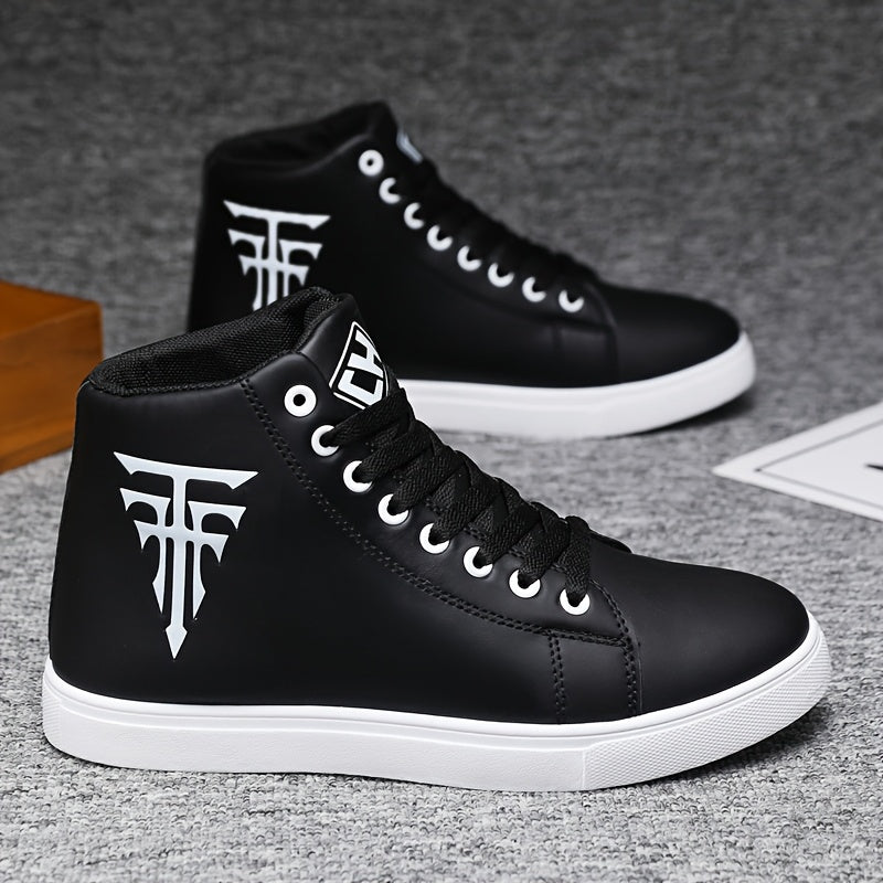 Stylish High-Top Sneakers – Men’s Casual Lace-Up Footwear