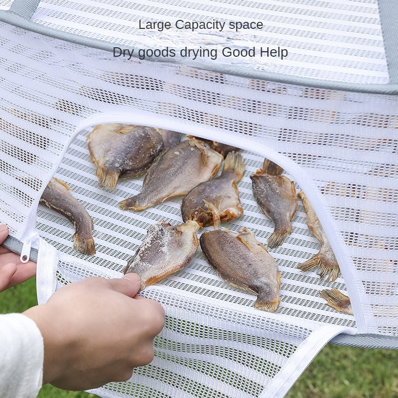 3-Tier Foldable Hanging Drying Rack with Zipper
