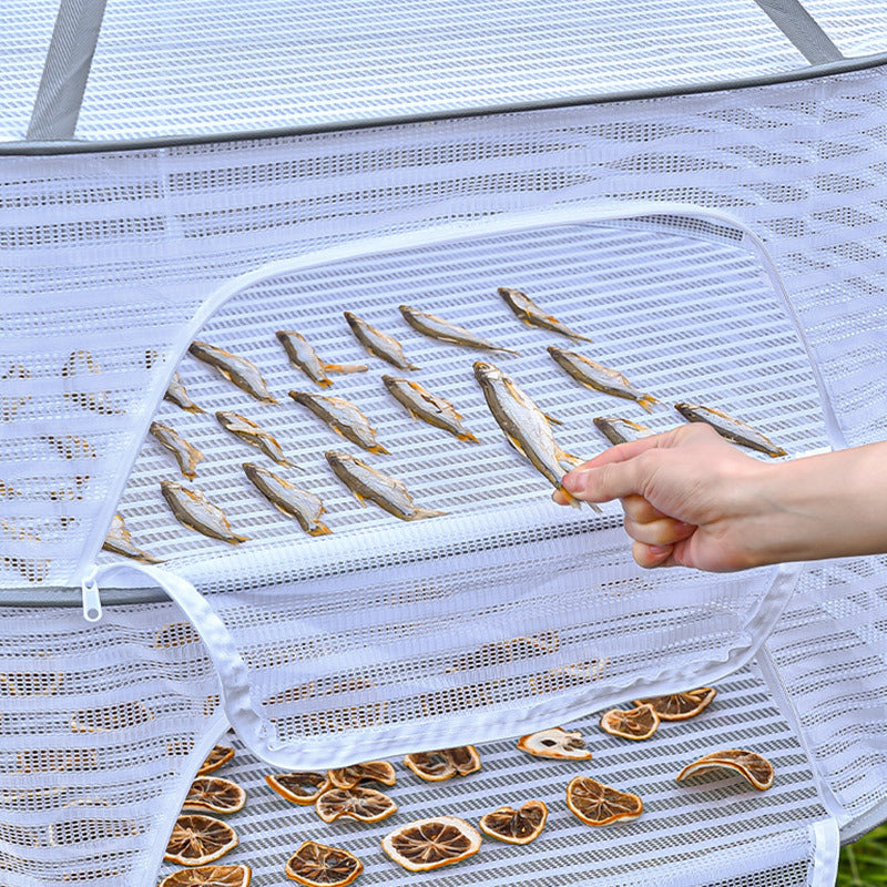 3-Tier Foldable Hanging Drying Rack with Zipper