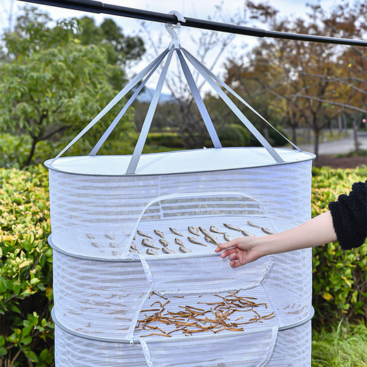 3-Tier Foldable Hanging Drying Rack with Zipper