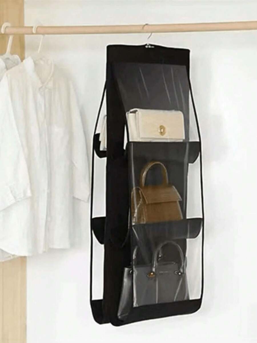 1pc 6/8 Grids Space-Saving Hanging Bag Organizer