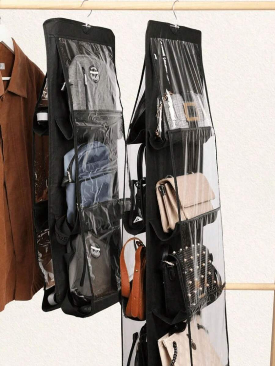 1pc 6/8 Grids Space-Saving Hanging Bag Organizer