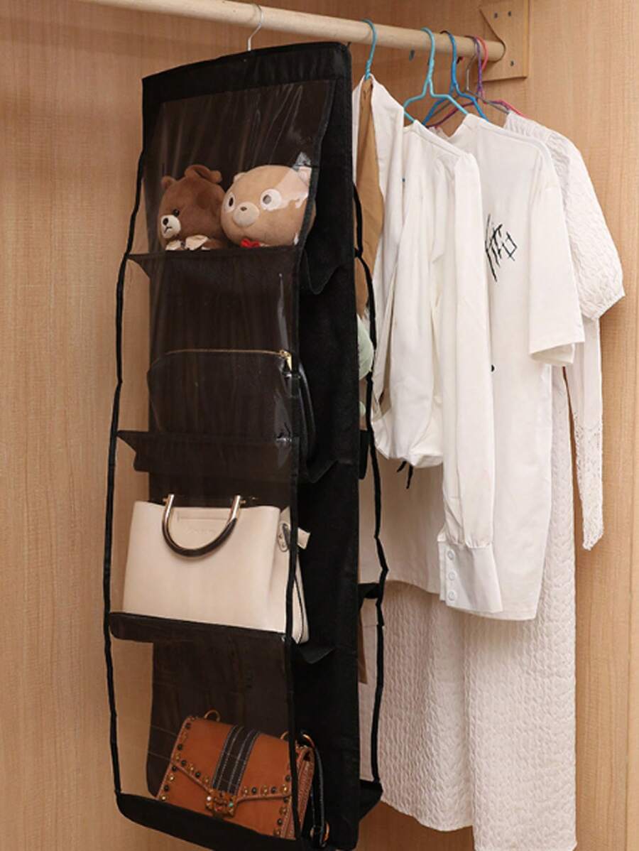1pc 6/8 Grids Space-Saving Hanging Bag Organizer