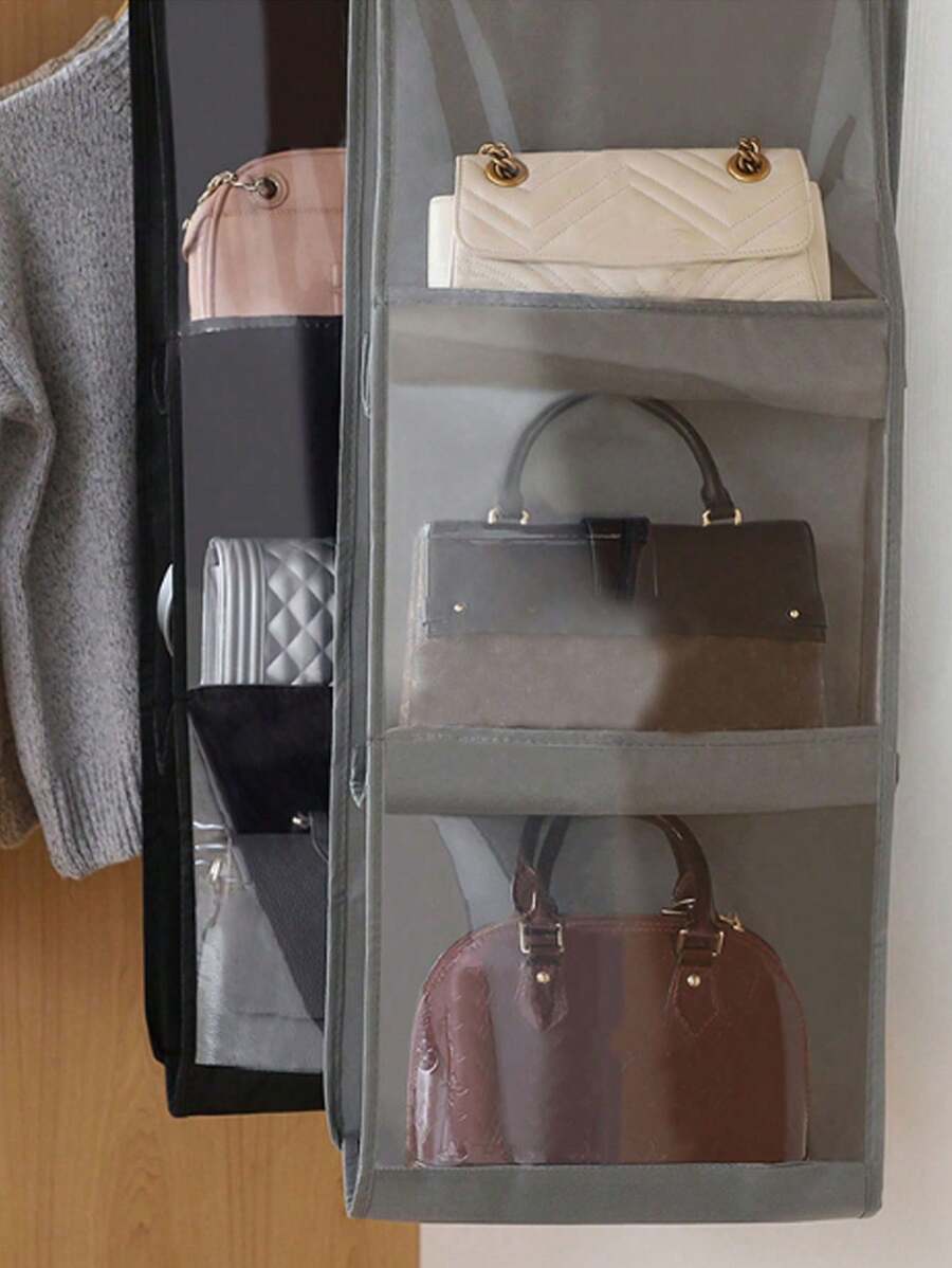 1pc 6/8 Grids Space-Saving Hanging Bag Organizer
