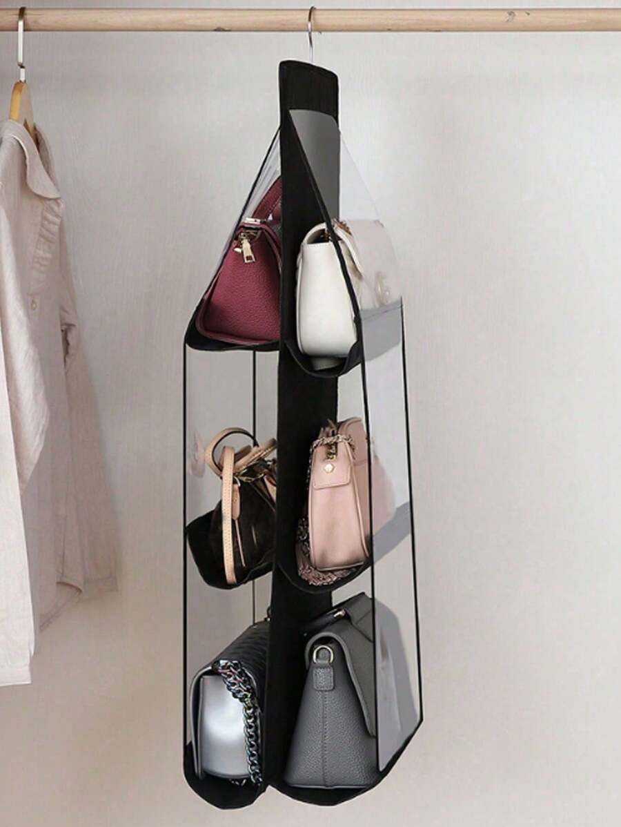 1pc 6/8 Grids Space-Saving Hanging Bag Organizer