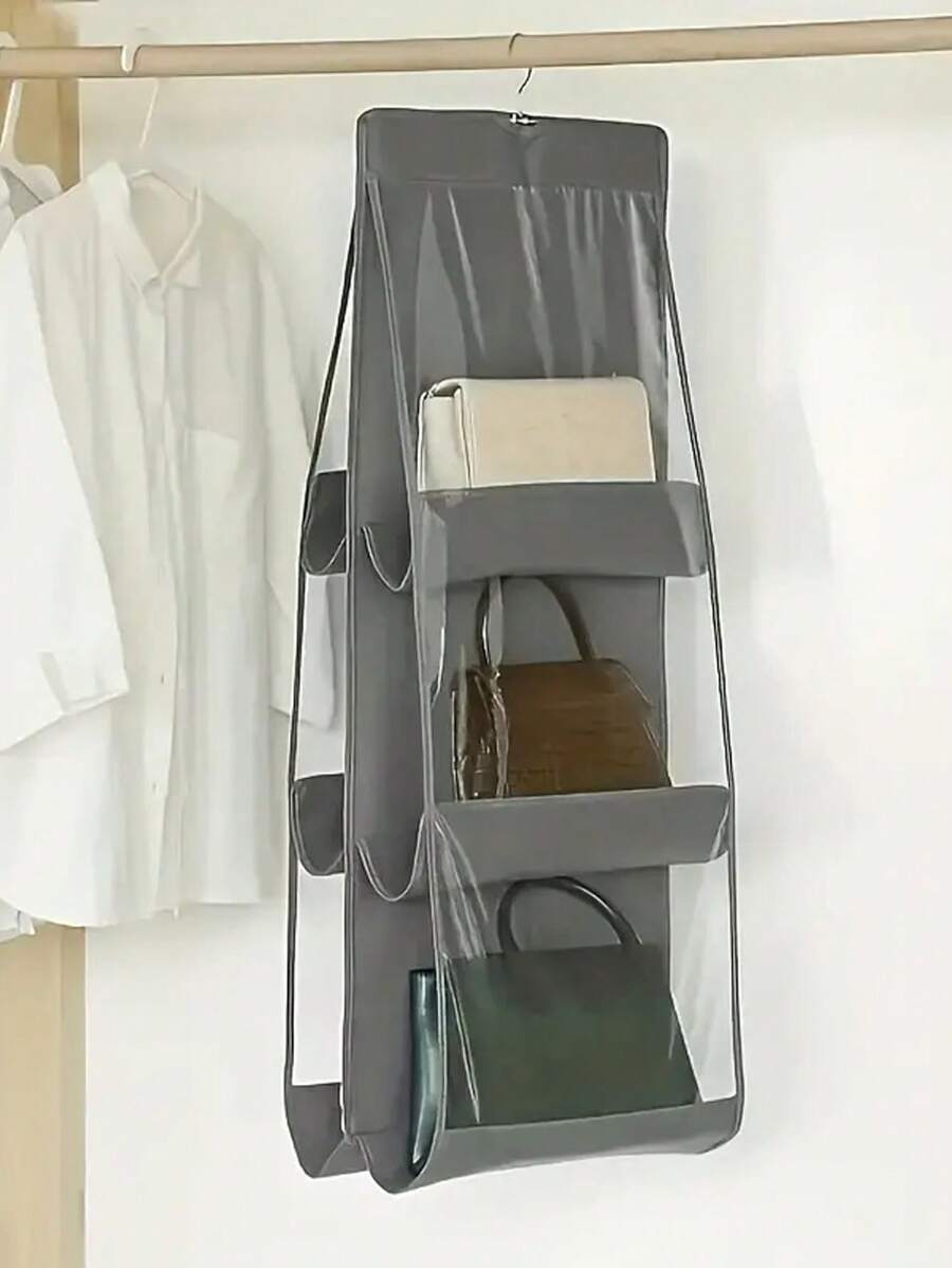 1pc 6/8 Grids Space-Saving Hanging Bag Organizer
