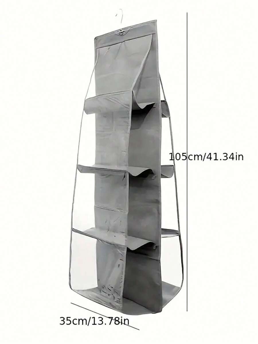 1pc 6/8 Grids Space-Saving Hanging Bag Organizer
