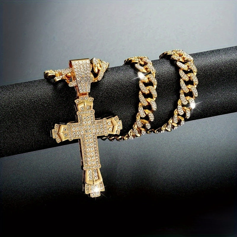 Charming Hip Hop Cross Pendant Necklace