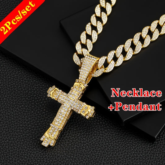 Charming Hip Hop Cross Pendant Necklace