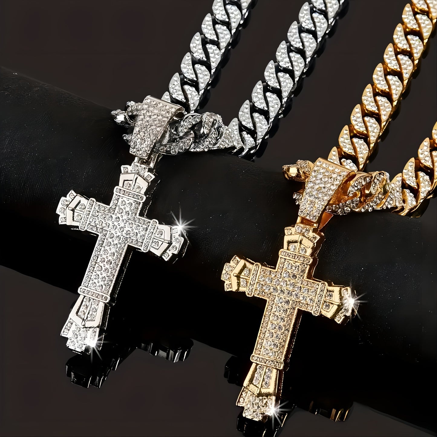 Charming Hip Hop Cross Pendant Necklace
