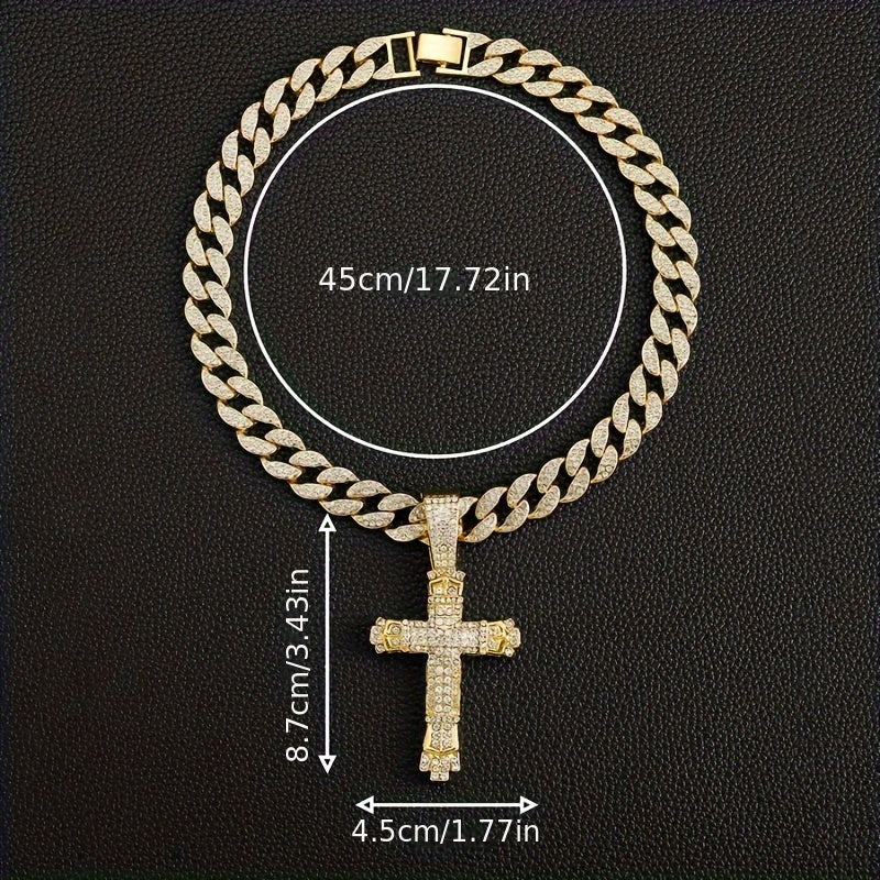 Charming Hip Hop Cross Pendant Necklace