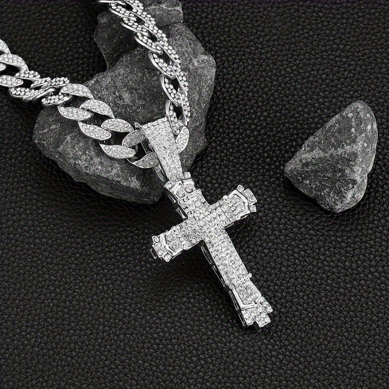 Charming Hip Hop Cross Pendant Necklace