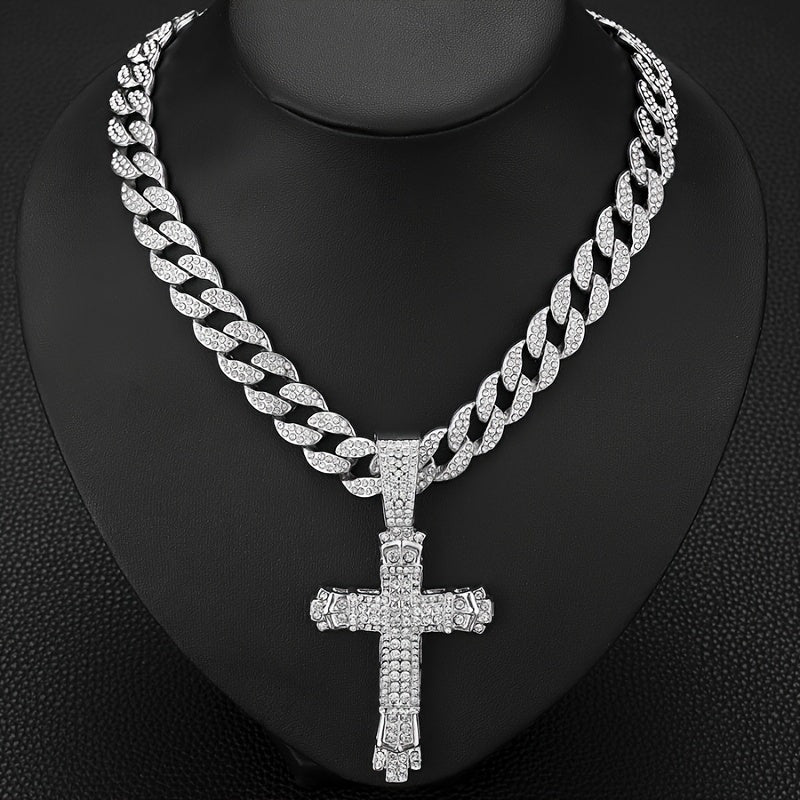Charming Hip Hop Cross Pendant Necklace