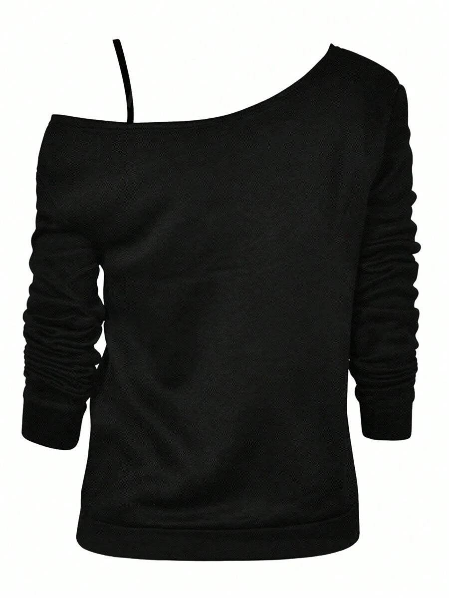 EMERY ROSE Plus Size Women's Casual Minimalist “God” Slogan Print Cami Tank Top