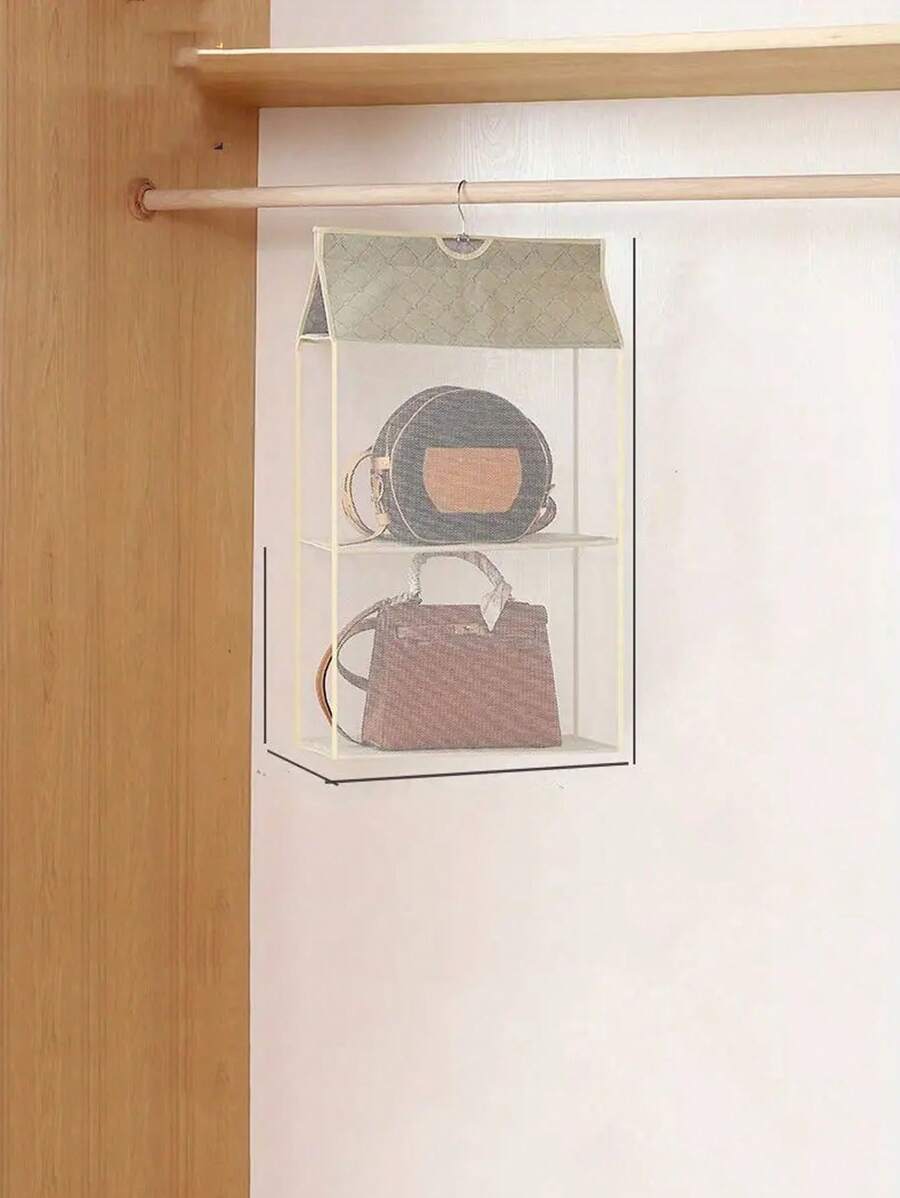 1pc 6/8 Grids Space-Saving Hanging Bag Organizer